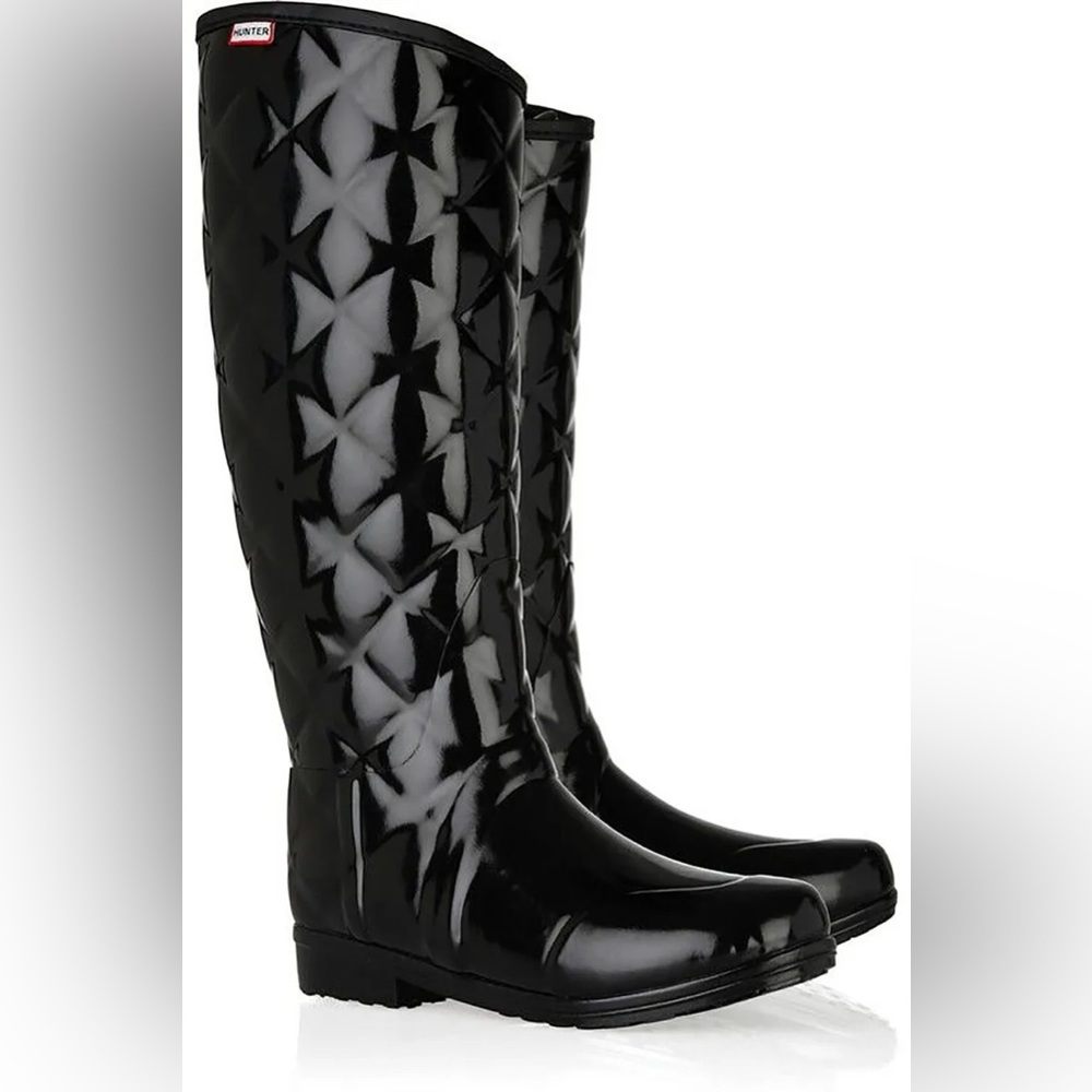 Hunter Quilted Gloss Rain Boots